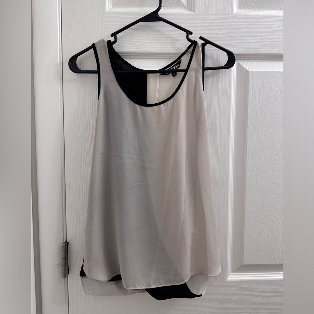 Express Black and Cream Tank Top